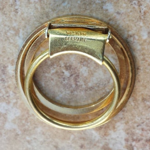 West Germany Accessories Western Germany Double Circle Gold Tone Scarf Clip Poshmark